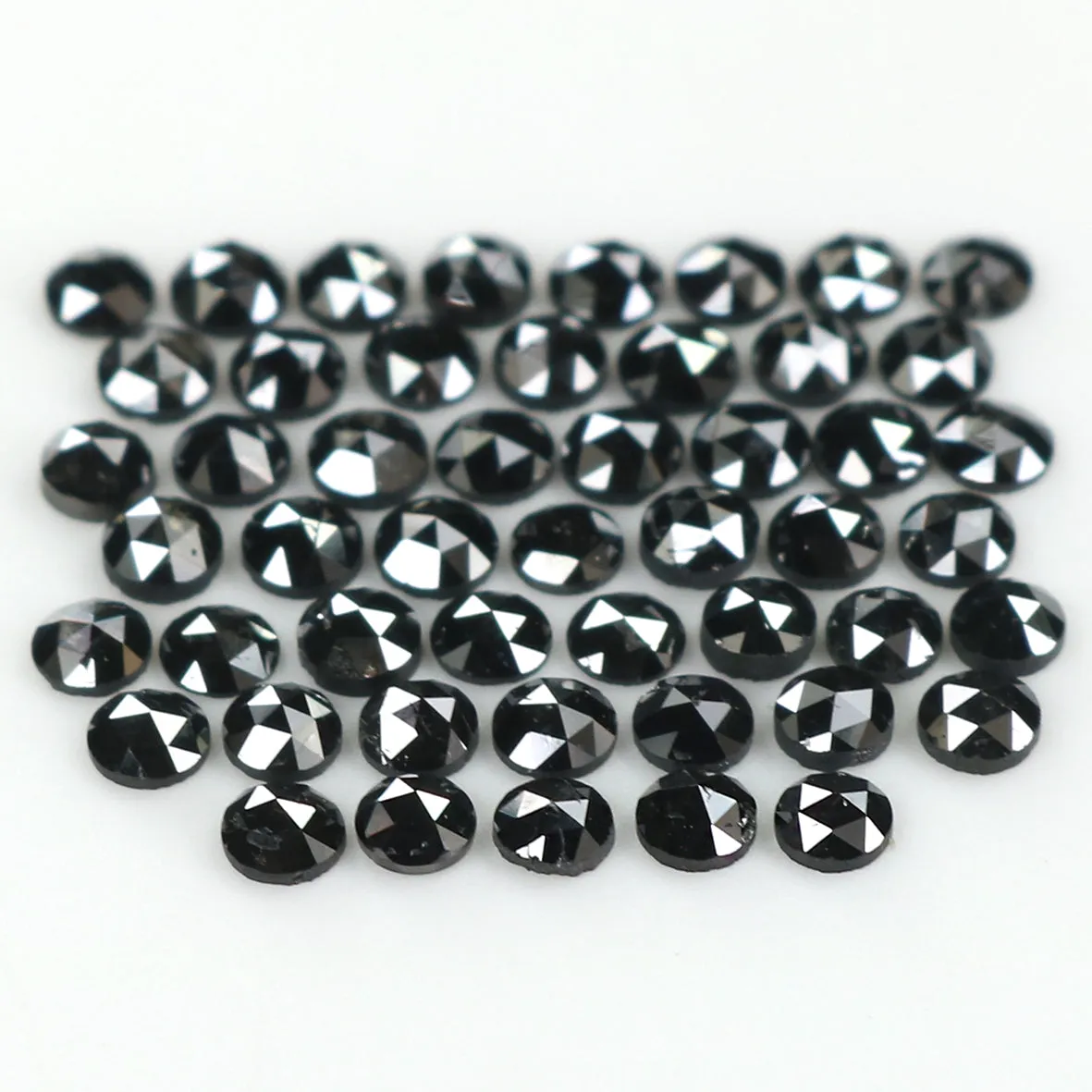 Natural Loose Round Rose Cut Black Color Diamond 2.80 CT 2.30 MM Rose Cut Shape Diamond L1804