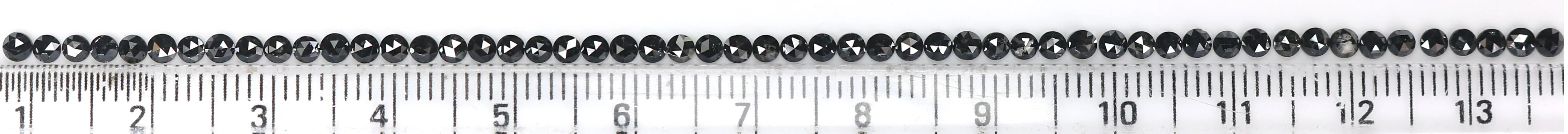 Natural Loose Round Rose Cut Black Color Diamond 3.35 CT 2.30 MM Rose Cut Shape Diamond L1789