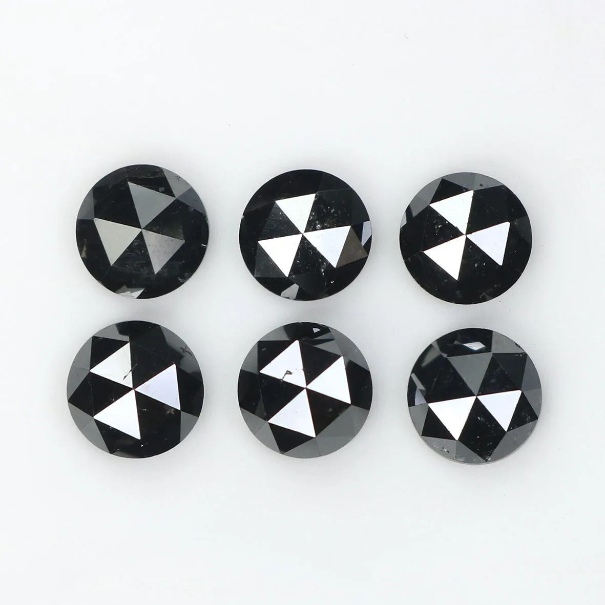 Natural Loose Round Rose Cut Diamond Black Color 2.34 CT 4.50 MM Rose Cut Shape Diamond L1742