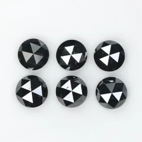 Natural Loose Round Rose Cut Diamond Black Color 2.34 CT 4.50 MM Rose Cut Shape Diamond L1742