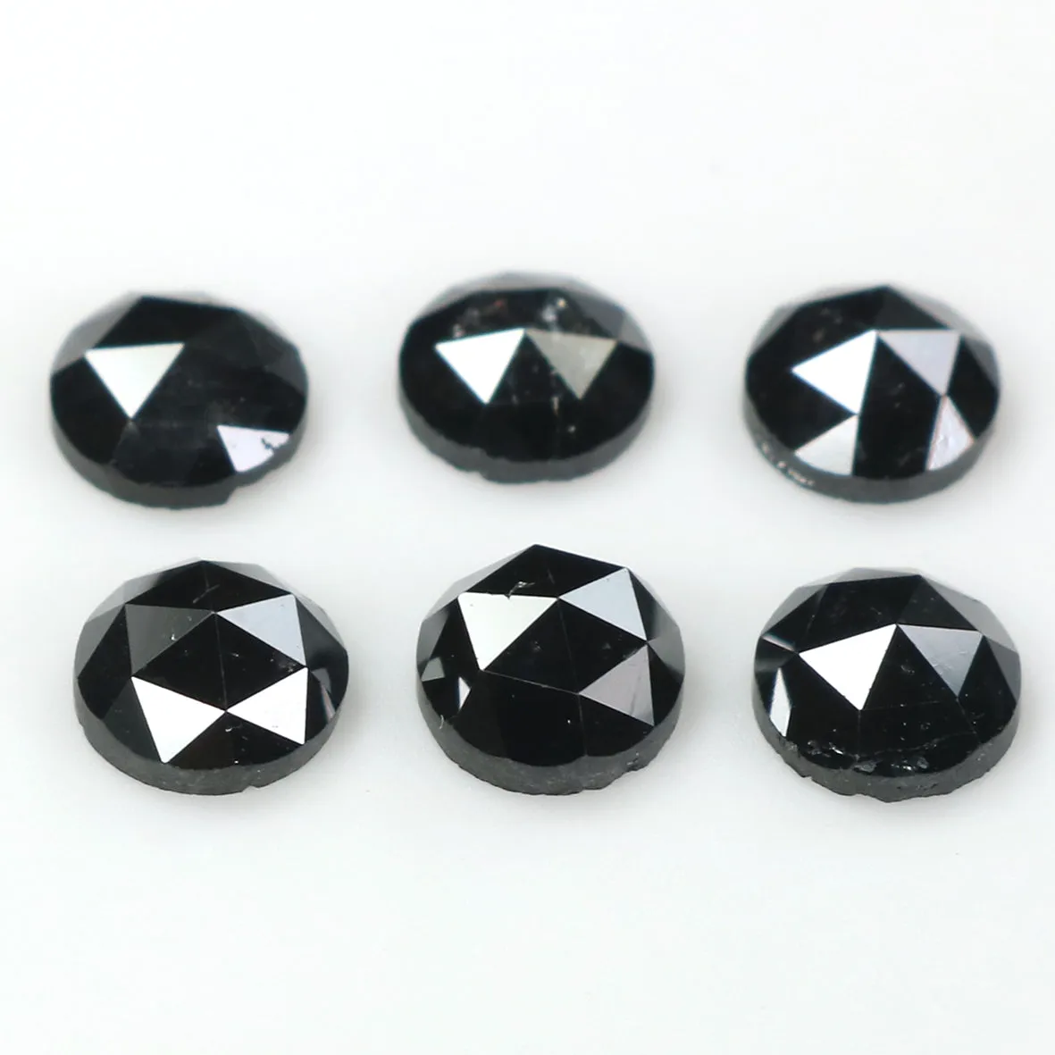 Natural Loose Round Rose Cut Diamond Black Color 2.34 CT 4.50 MM Rose Cut Shape Diamond L1742