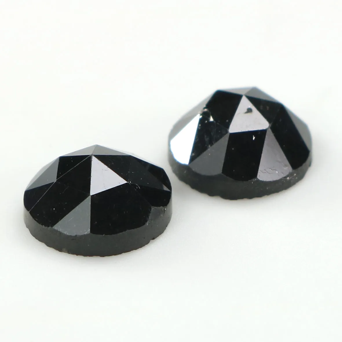 Natural Loose Round Rose Cut Diamond Black Color 2.79 CT 6.90 MM Rose Cut Shape Diamond L1697