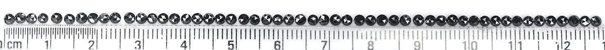 Natural Loose Round Rose Cut Diamond Black Color 2.88 CT 2.30 MM Rose Cut Shape Diamond L1813