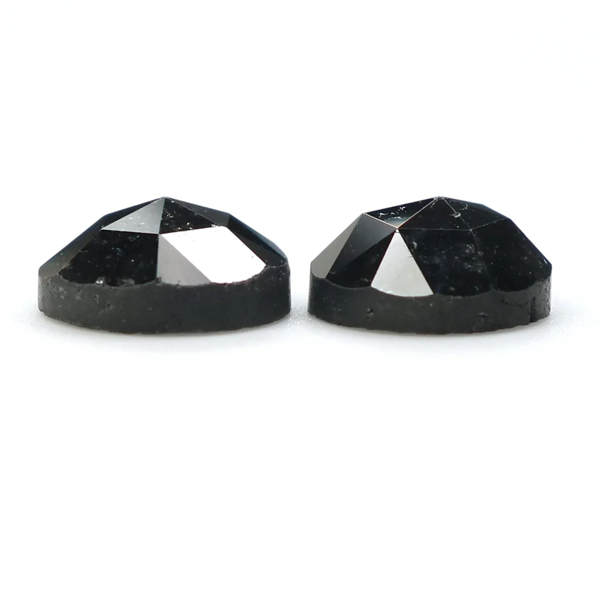 Natural Loose Round Rose Cut Diamond Black Color 3.01 CT 6.95 MM Rose Cut Shape Diamond L1691