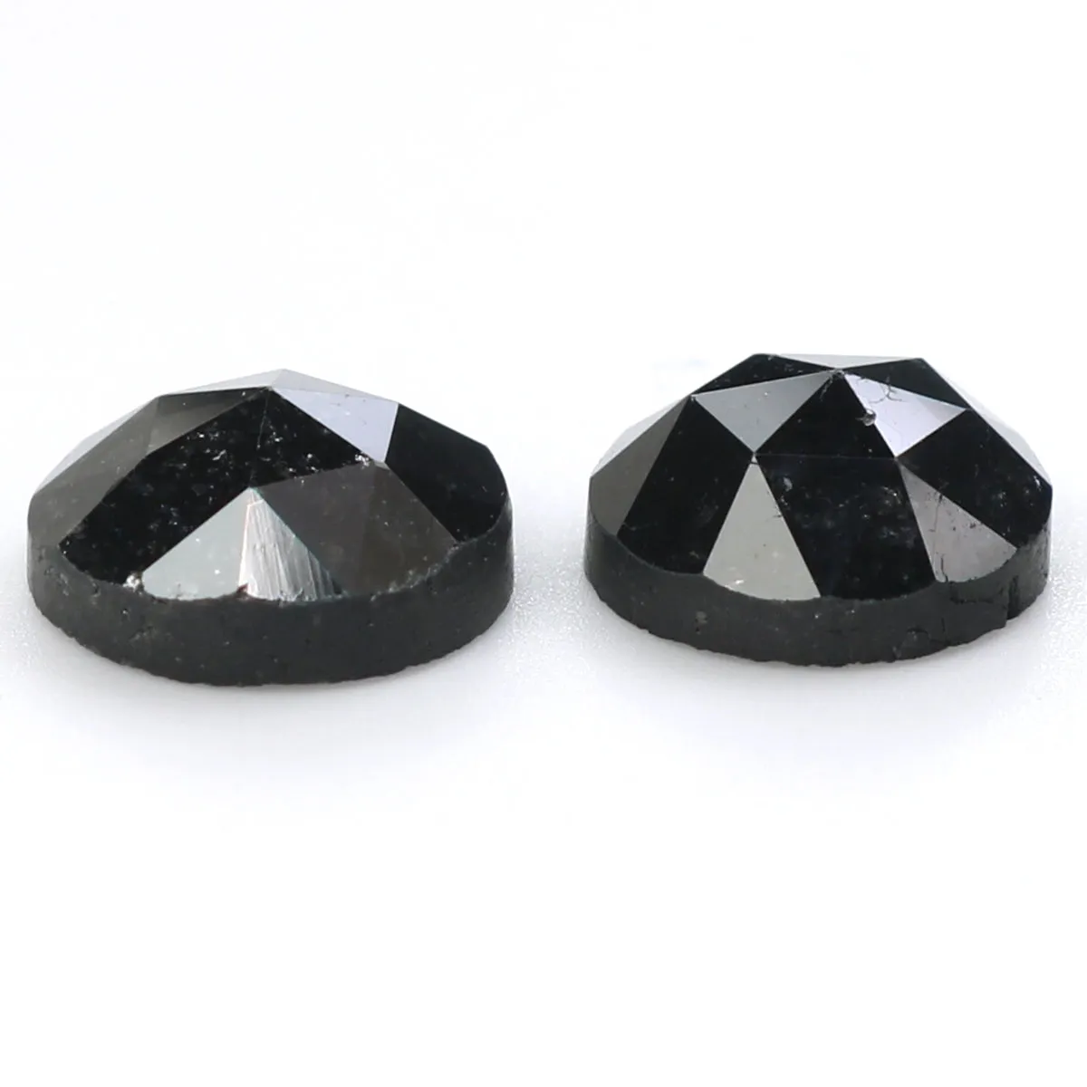 Natural Loose Round Rose Cut Diamond Black Color 3.01 CT 6.95 MM Rose Cut Shape Diamond L1691