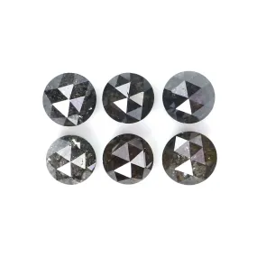 Natural Loose Round Rose Cut Salt And Pepper Diamond Black Grey Color 1.13 CT 3.16 MM Round Rose Cut Shape Diamond KR2557