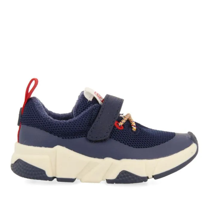 NAVY BLUE SNEAKERS WITH COLOR ACCENTS FOR BABY YULEE