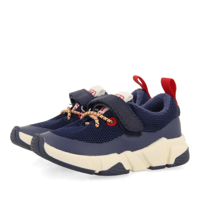 NAVY BLUE SNEAKERS WITH COLOR ACCENTS FOR BABY YULEE