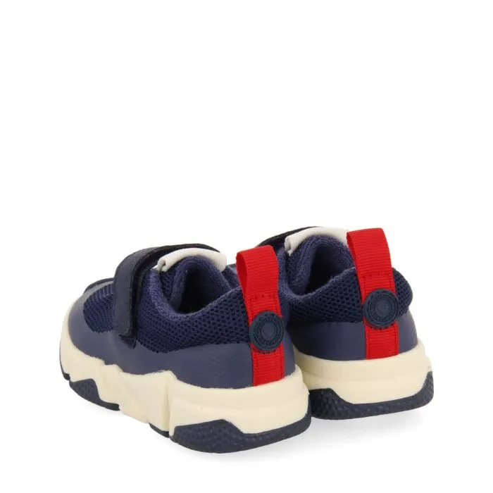 NAVY BLUE SNEAKERS WITH COLOR ACCENTS FOR BABY YULEE