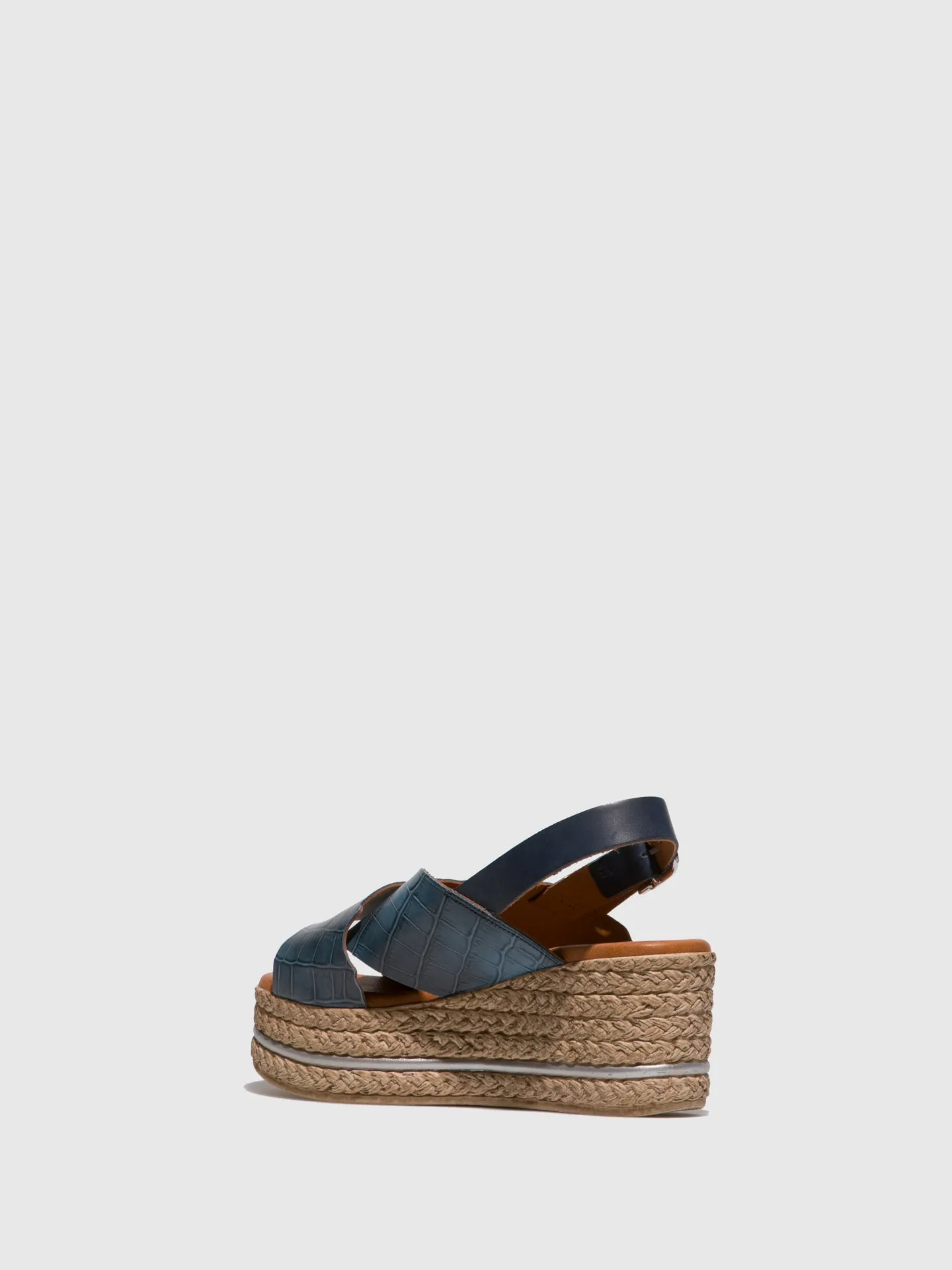 Navy Wedge Sandals