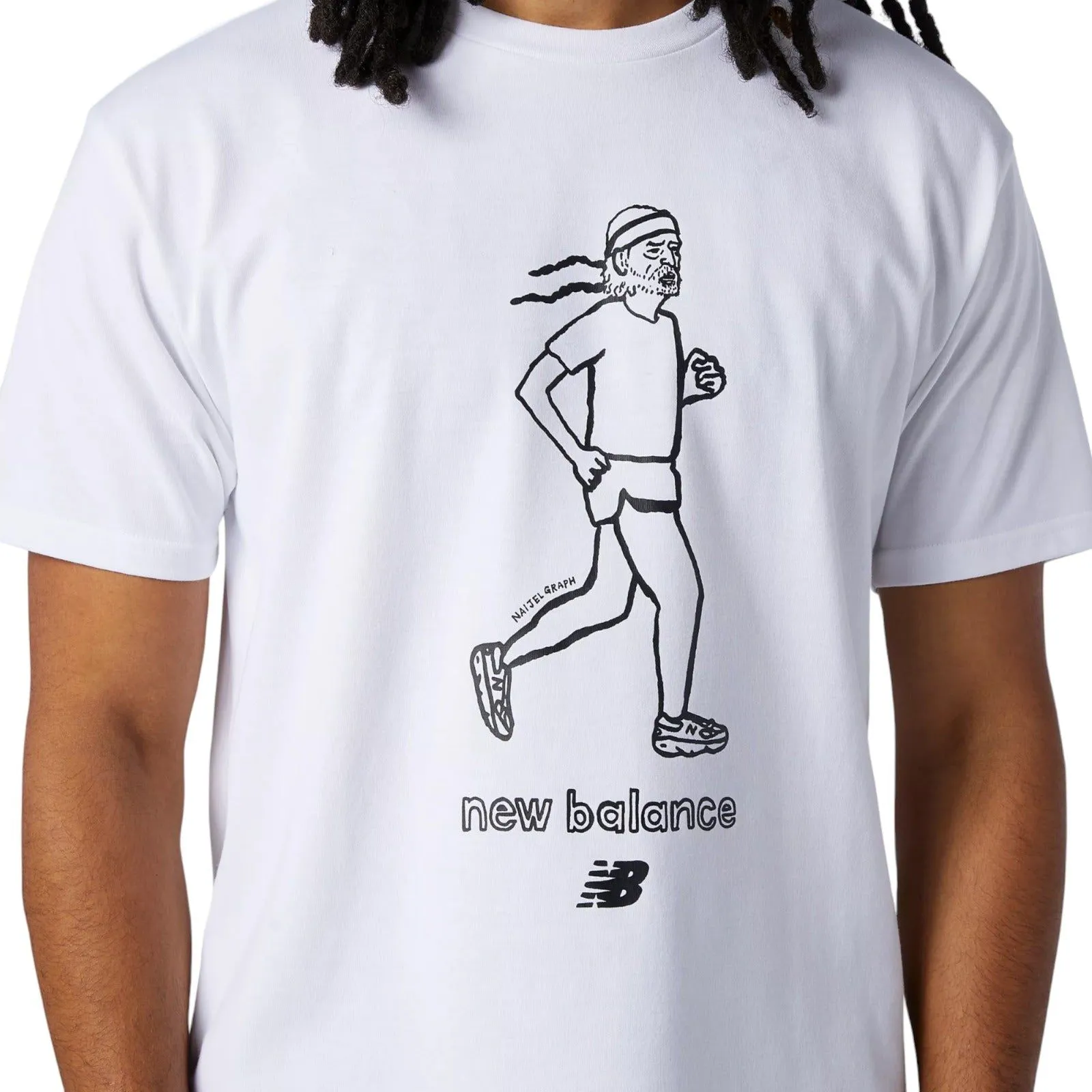 New Balance Athletics Men's Graph Retro Runner Tee - White