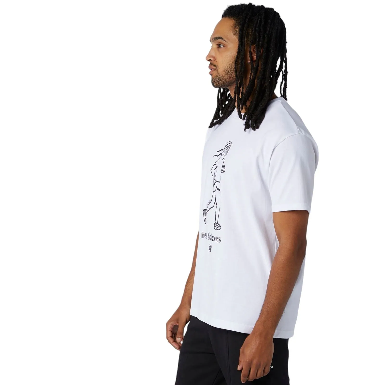 New Balance Athletics Men's Graph Retro Runner Tee - White