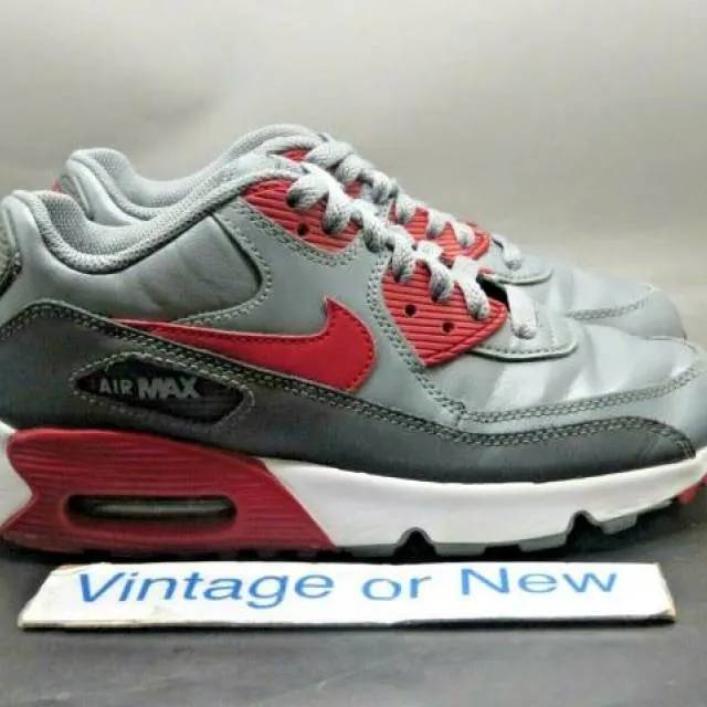 Nike Air Max '90 LTR Cool Grey Red Anthracite Running 20...