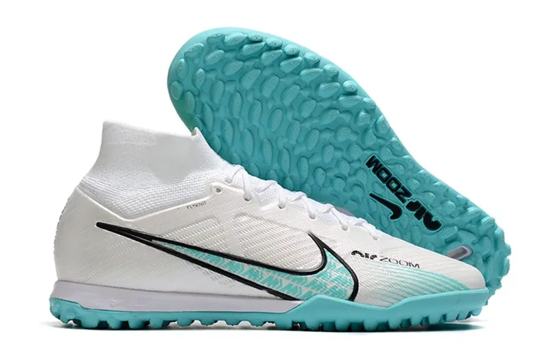 Nike Air Zoom Mercurial Superfly 9 Elite Turf - White/Baltic Blue/Laser Pink