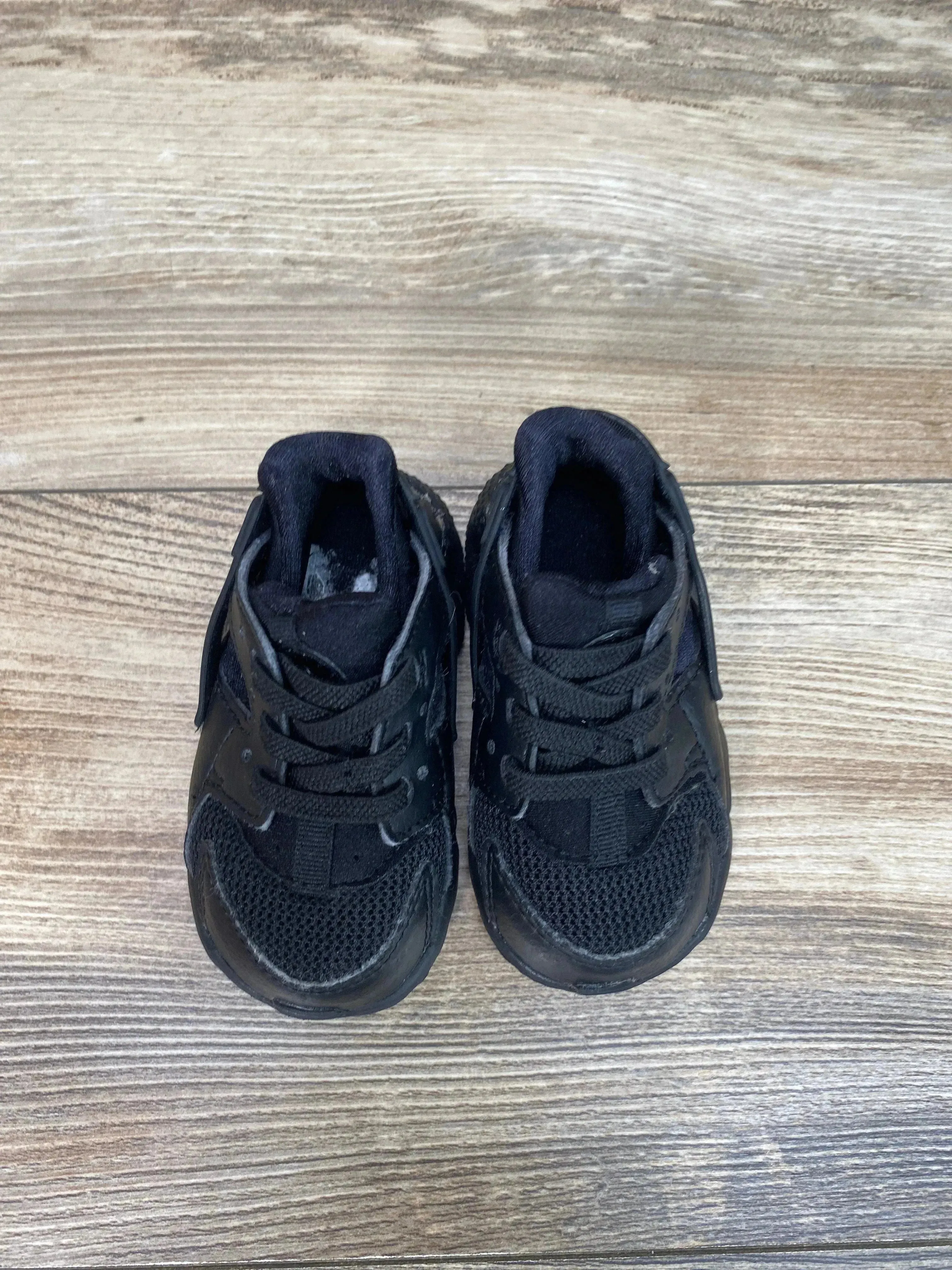 Nike Huarache Run TD Sneakers 'Triple Black' sz 4c-