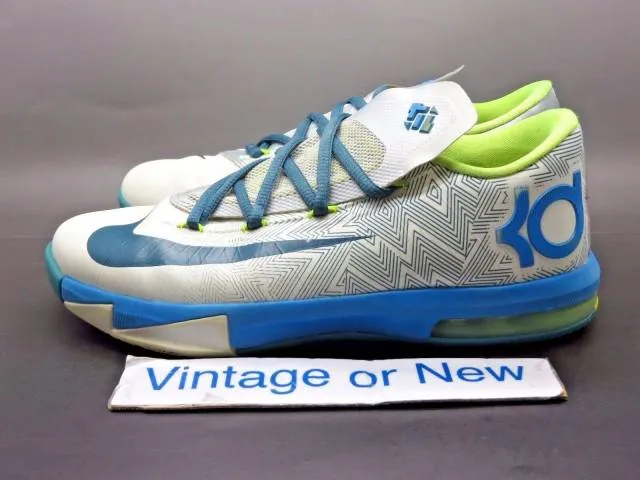 Nike KD VI 6 Pure Platinum Night Factor Volt GS Kevin Du...