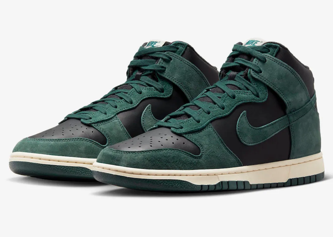 Nike SB Dunk High Retro PRM Black Faded Spruce Light Cream DQ7679-002