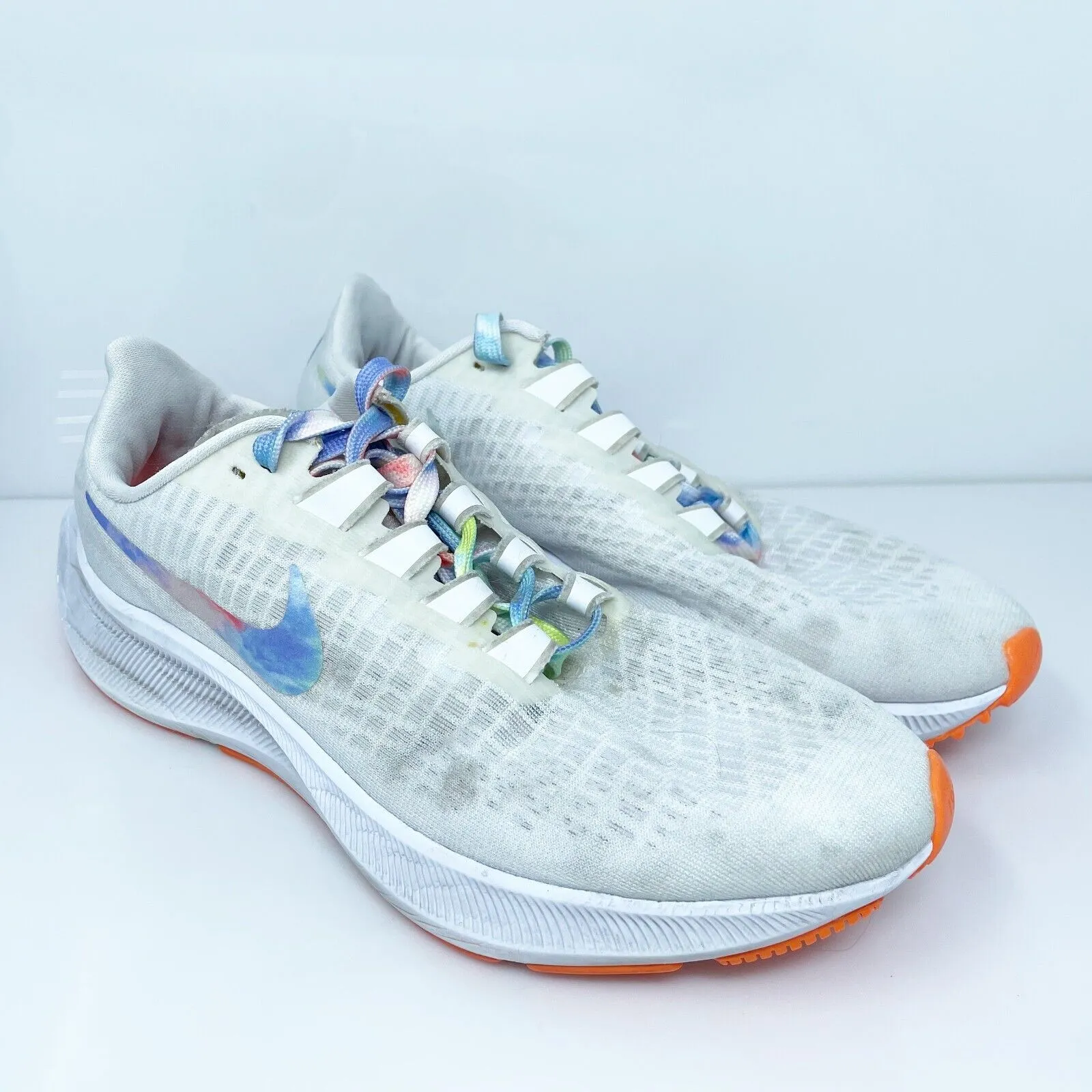 Nike Womens Air Zoom Pegasus 37 DD9667-100 White Running Shoes Sneakers Size 9