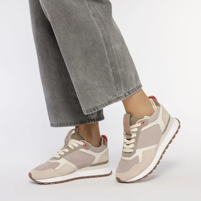 NUDE SNEAKERS WITH MULTICOLOR DETAILS FOR WOMEN WAUSAU