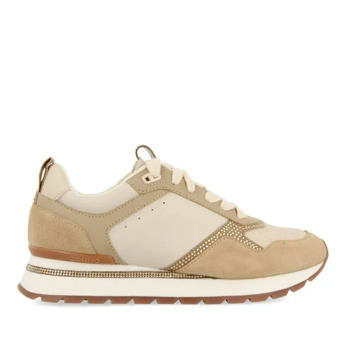 NUDE SNEAKERS WITH RHINESTONE DETAIL FOR WOMEN ISPICA