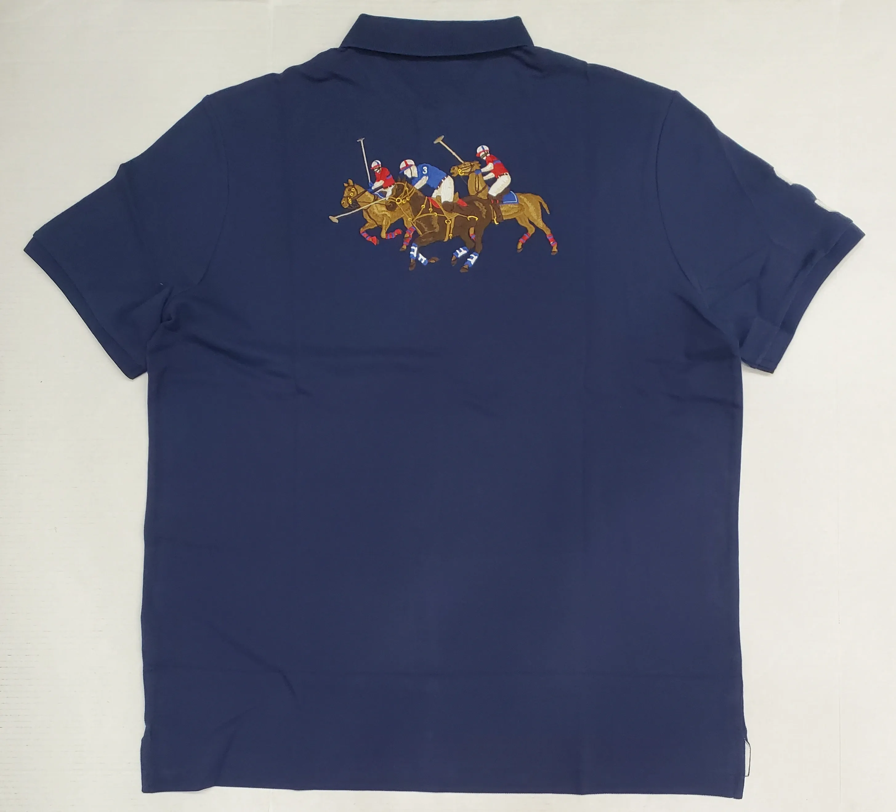 Nwt Polo Ralph Lauren Navy Crest with Triple Pony Classic Fit Polo