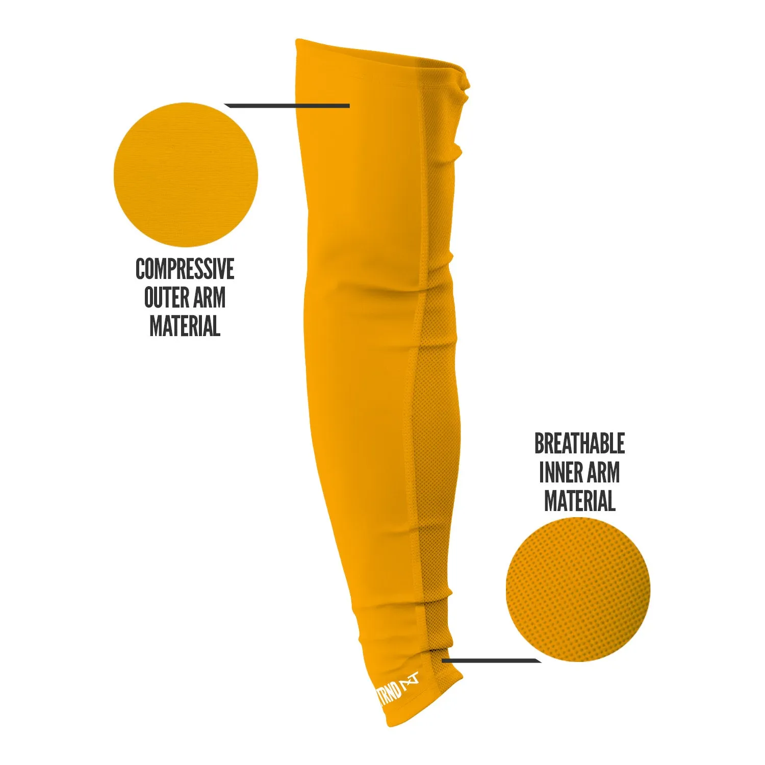 NXTRND AirTek Arm Sleeves Yellow (1 Pair)