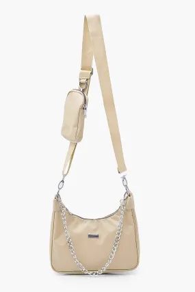 Nylon Multi Way Cross Body With Mini Bag