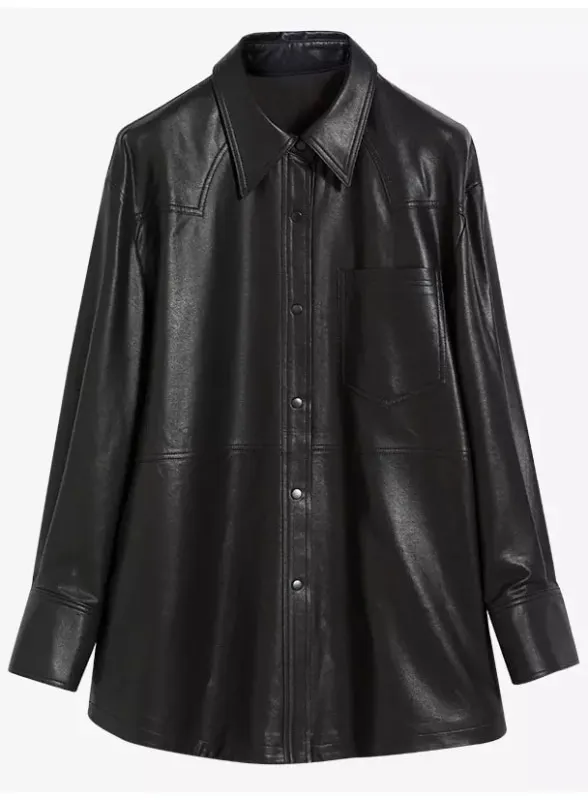 Oaklane Leather Trench Coat