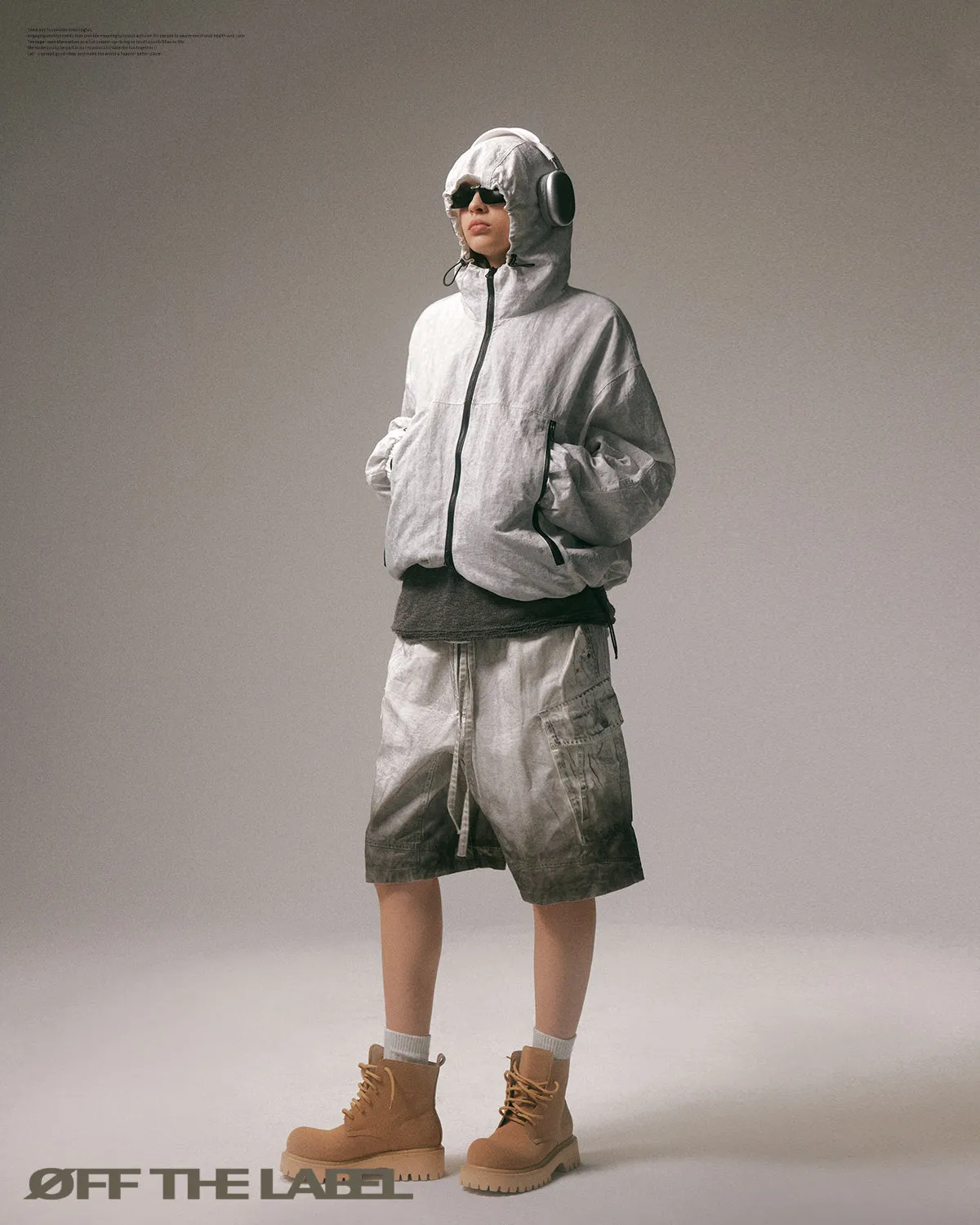 OFF THE LABEL Phantom Gradient Hooded Jacket Off White