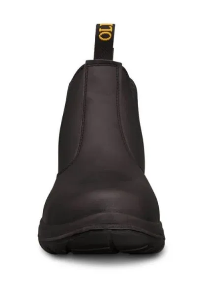 OLIVER WB34 Series Black Elastic Sided Boot, Water Resistant Full Grain Leather