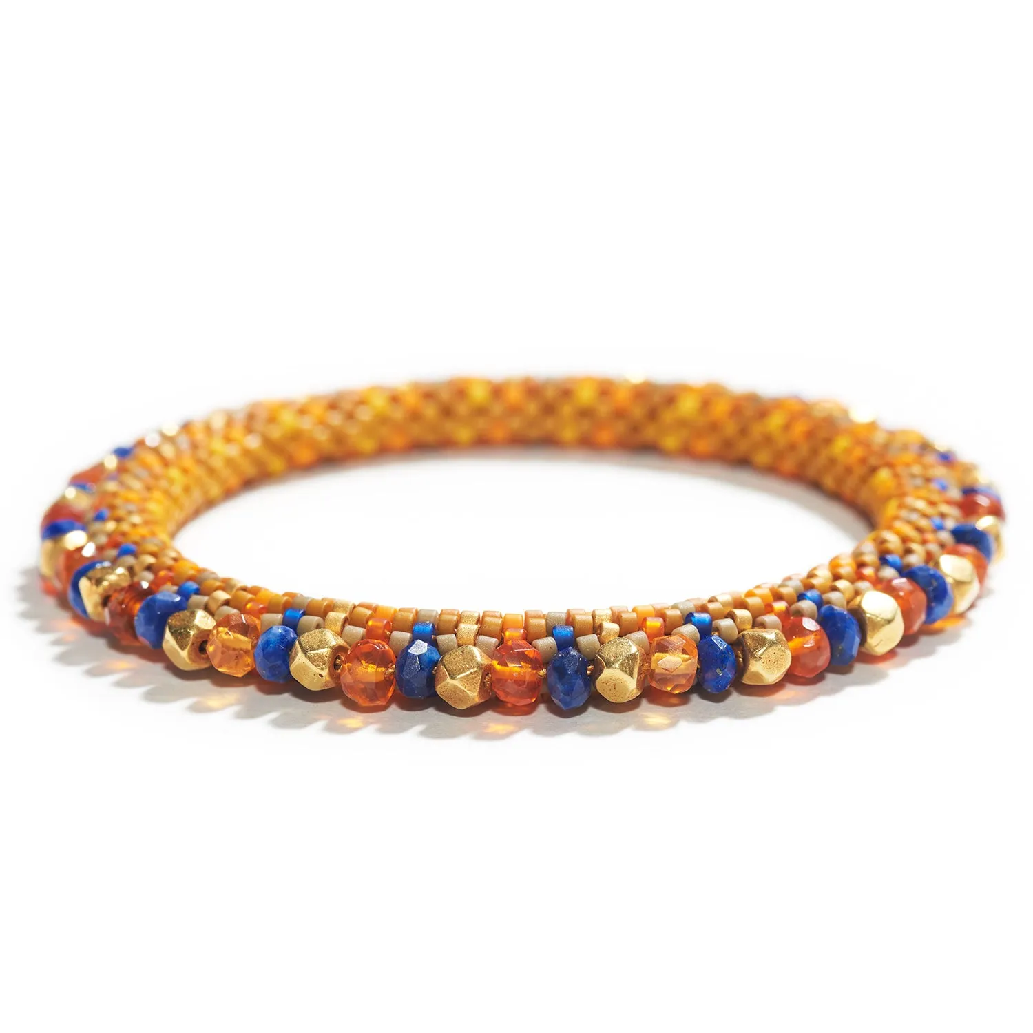 Orange, Blue & Gold III Bracelet