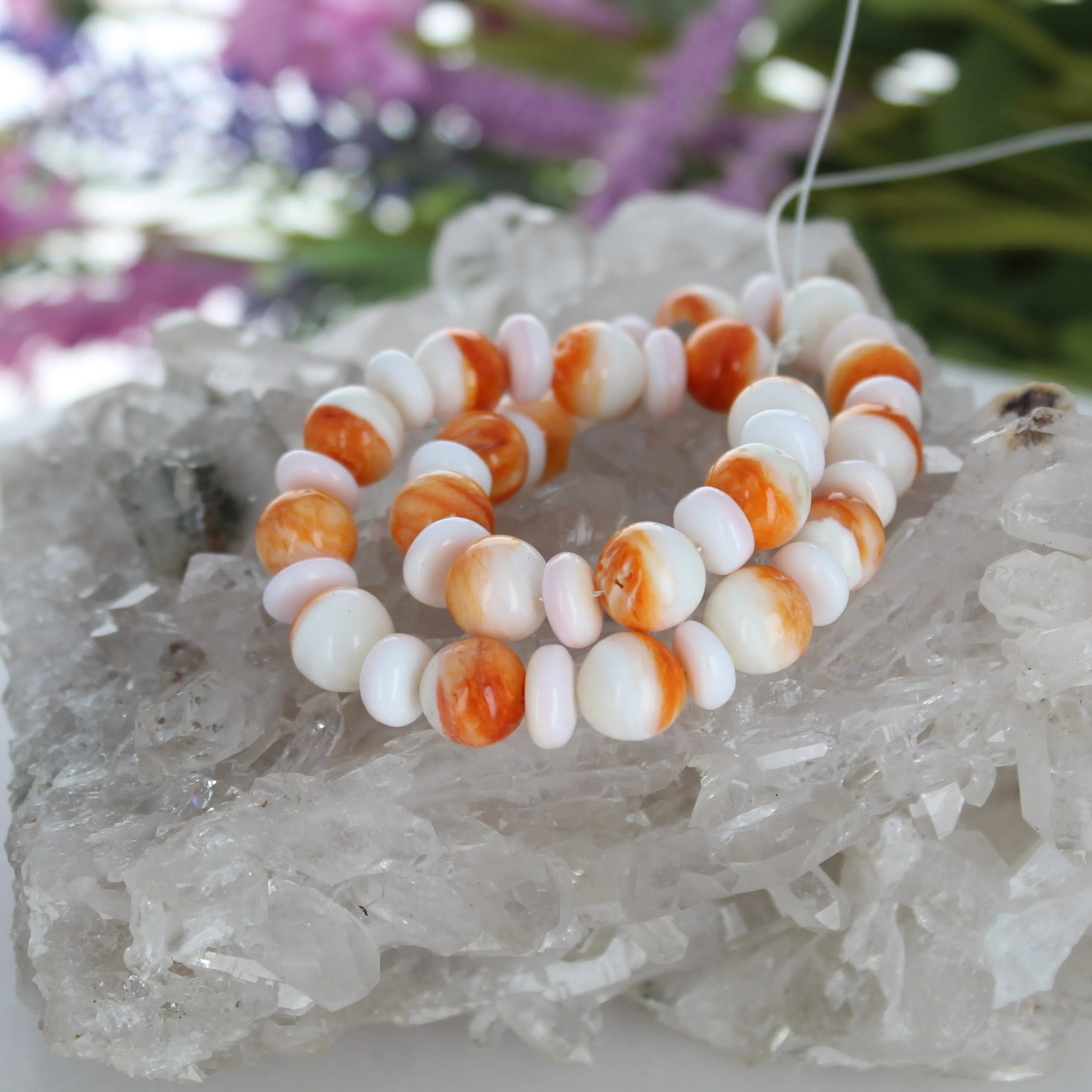 Orange Spiny Oyster Beads Round 10mm 12