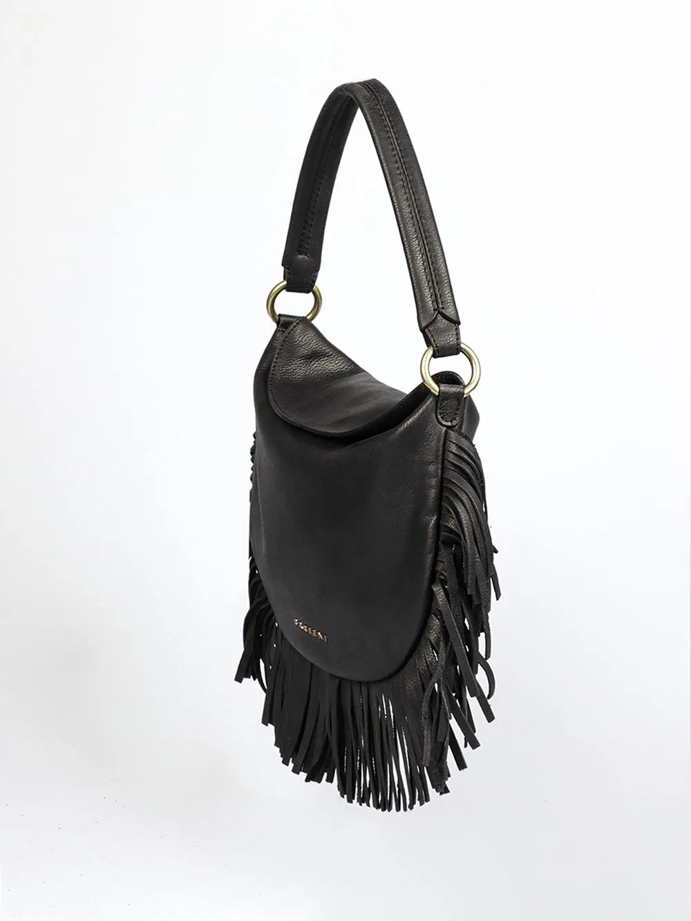 ORCIANI Pong Chevrette Savage leather shoulder bag with strap 