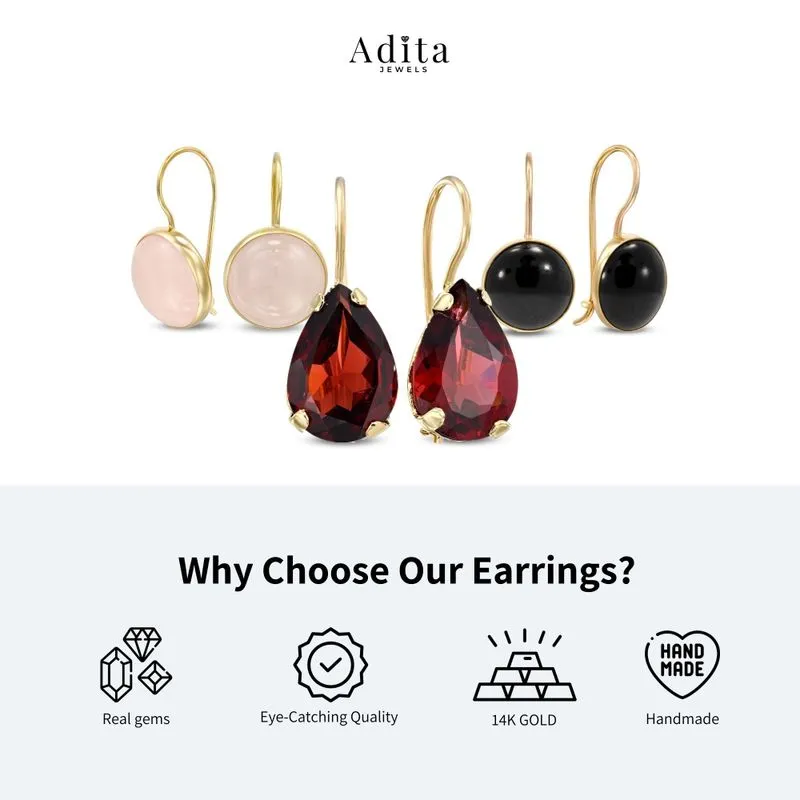 Oval Drop Earrings 6X8 + 8X10