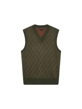 Overseas Station Season Big Chance 8 18 Men s Argyle Pattern Knit Vest Green 271390