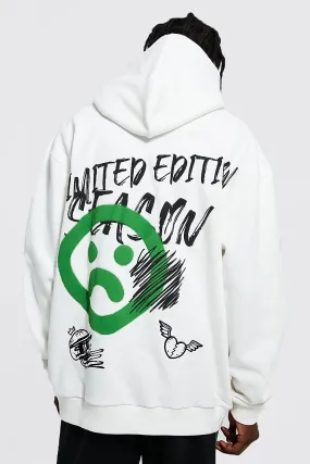 Oversized Back Print Graphic Hoodie
