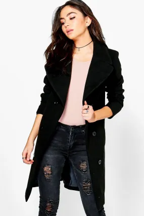 Oversized Collar Double Breasted Coat