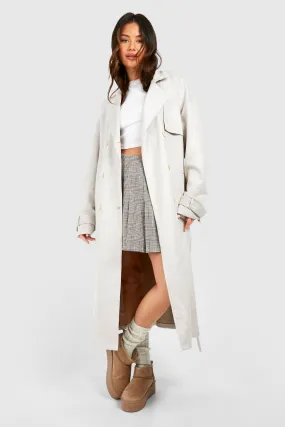 Oversized Double Breast Trench Coat