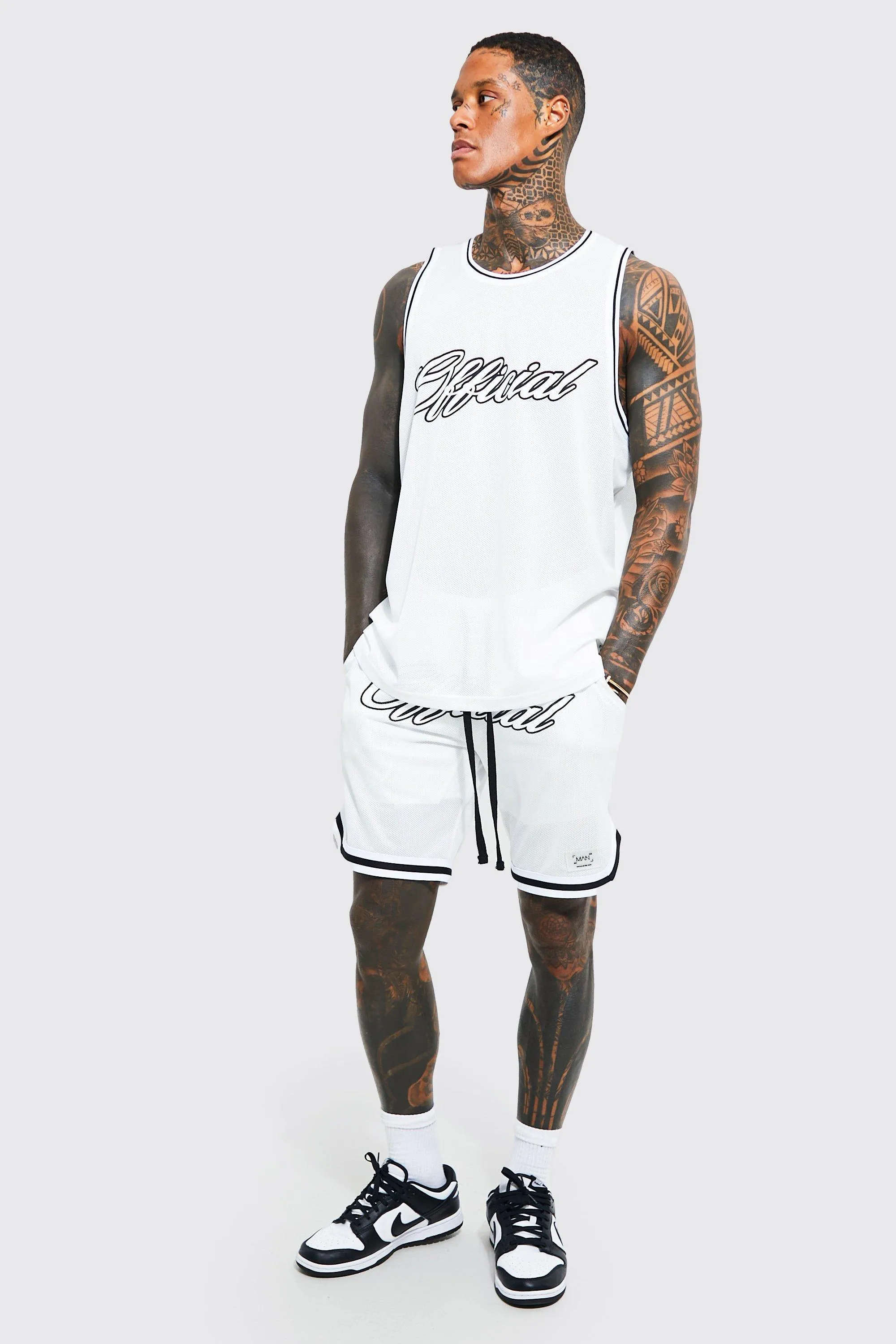 Oversized Mesh Basketball Vest & Short Set