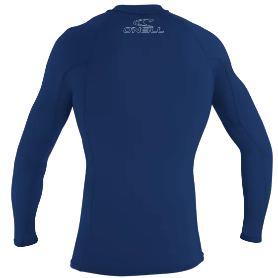 O'Neill Basic Skins Mens Long Sleeve Rash Vest - Navy