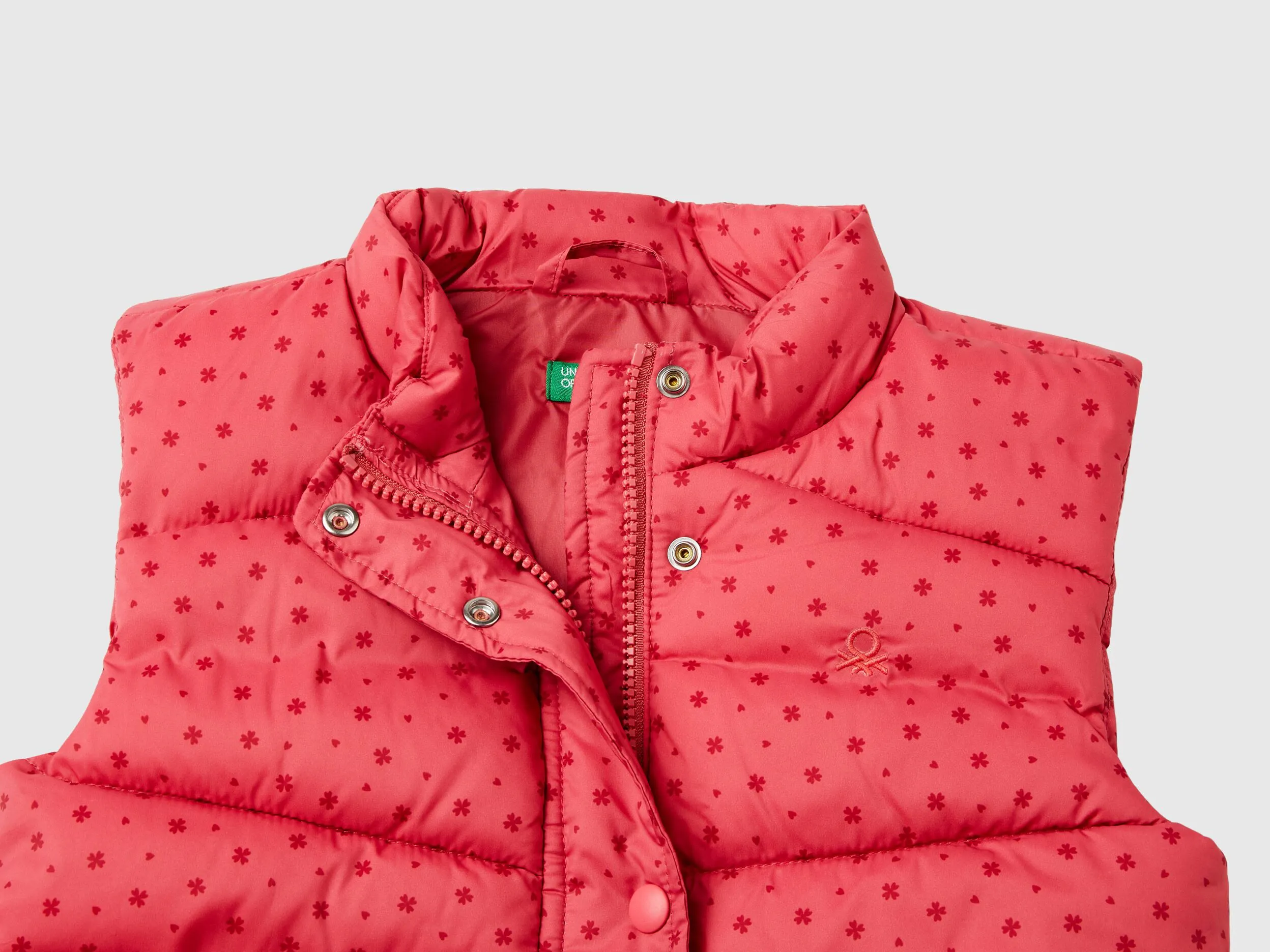 Padded "Rain Defender" vest - Mauve | Benetton