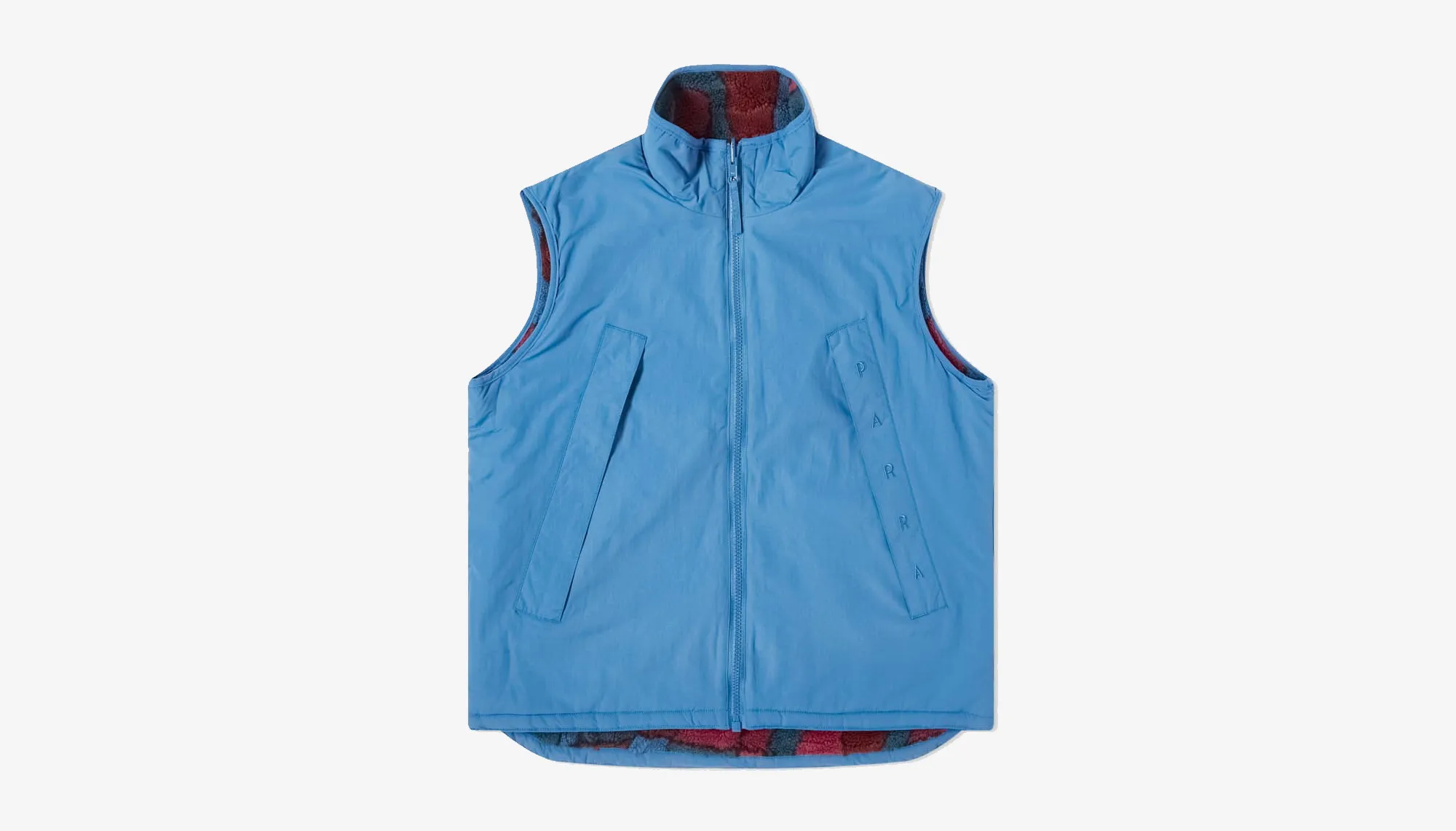 Parra Trees In Wind Reversible Vest M - Blue