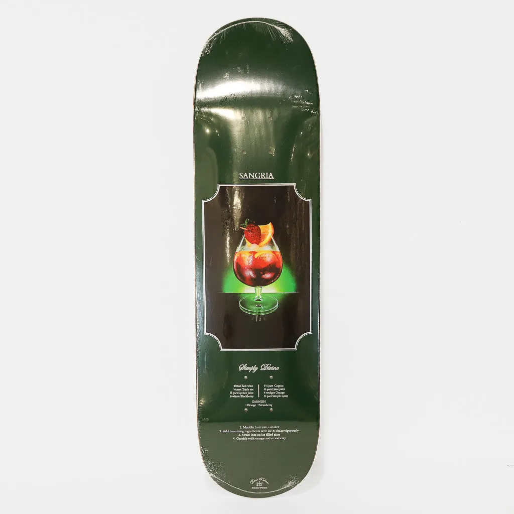 Pass Port Skateboards - 8.0 Dean Palmer Cocktails Sangria Skateboard Deck - Green