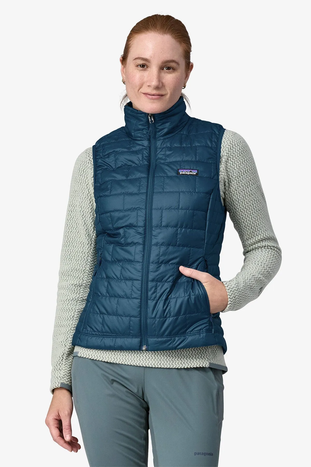 Patagonia Womens Custom Nano Puff Vests, Lagom Blue
