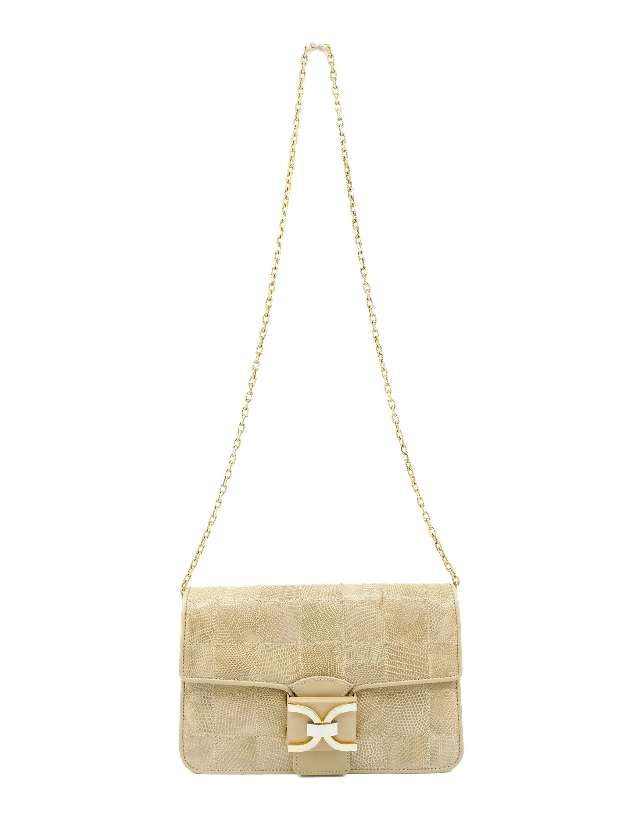 Patchwork Lizard Shoulder Bag