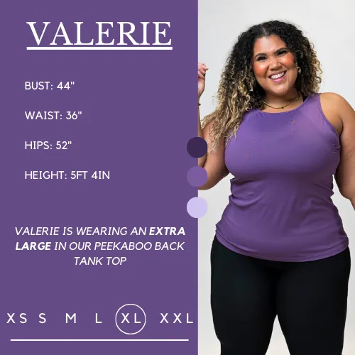 Peekaboo Back Tank Top | Grape