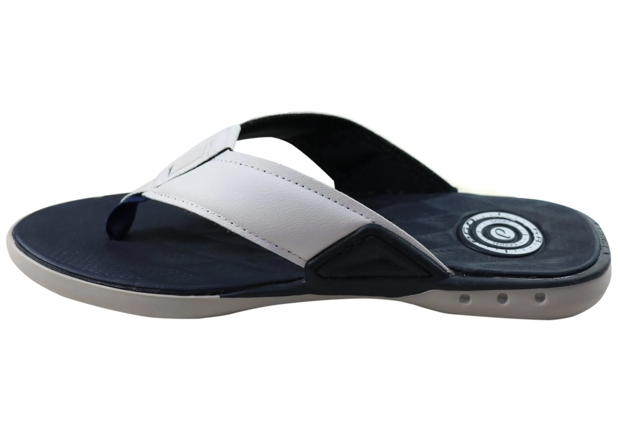 Pegada Gary Mens Cushioned Comfort Thongs Sandals Made In Brazil