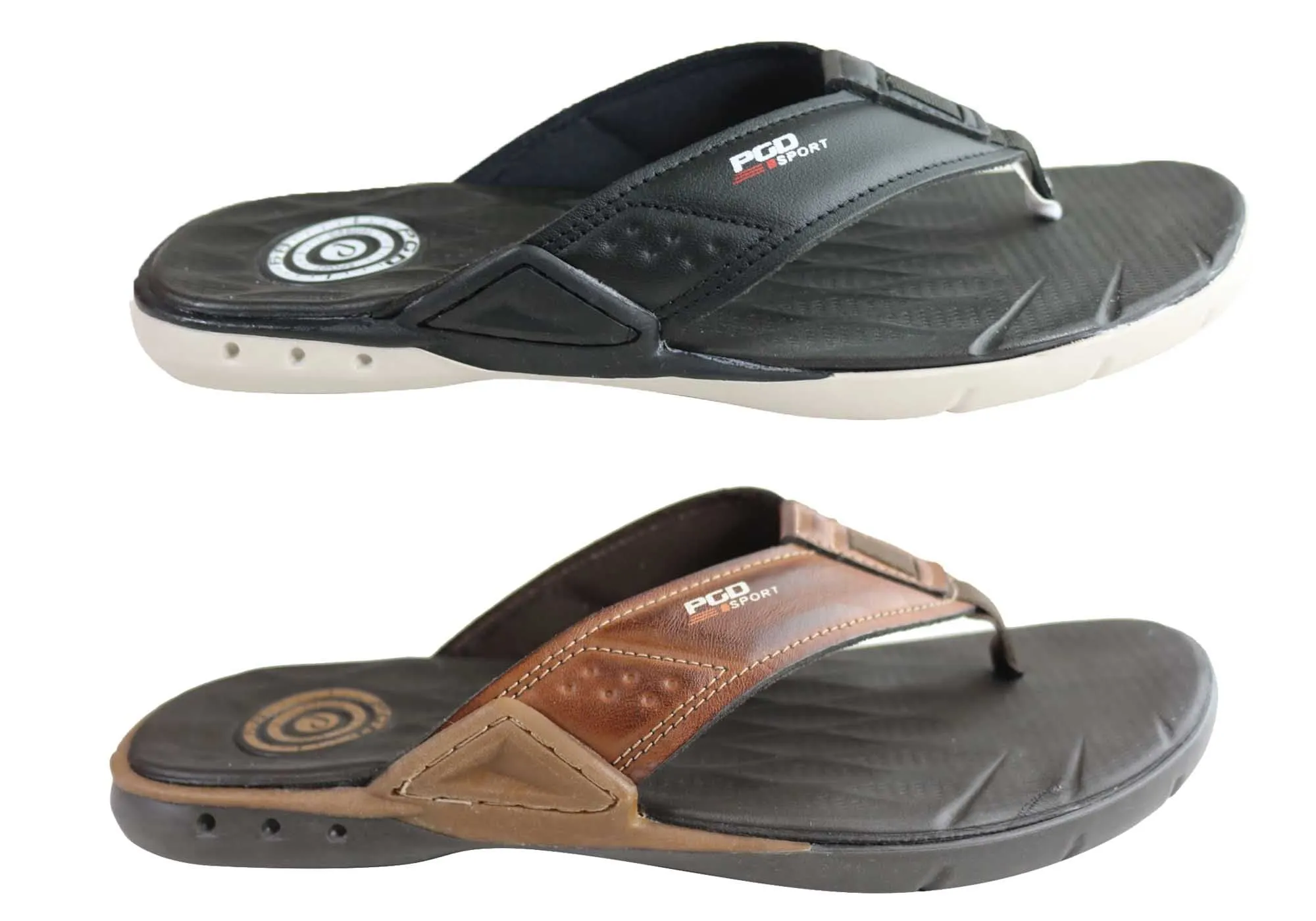 Pegada Gary Mens Cushioned Comfort Thongs Sandals Made In Brazil