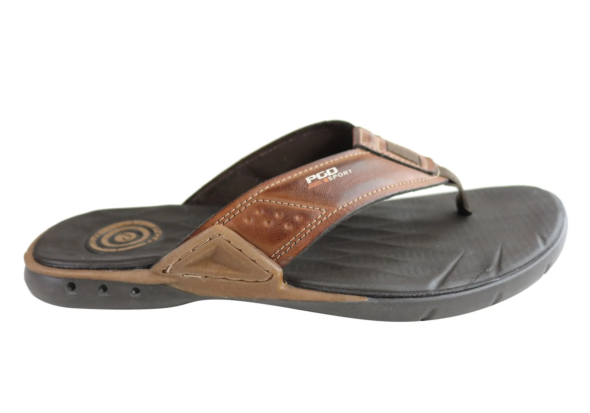 Pegada Gary Mens Cushioned Comfort Thongs Sandals Made In Brazil