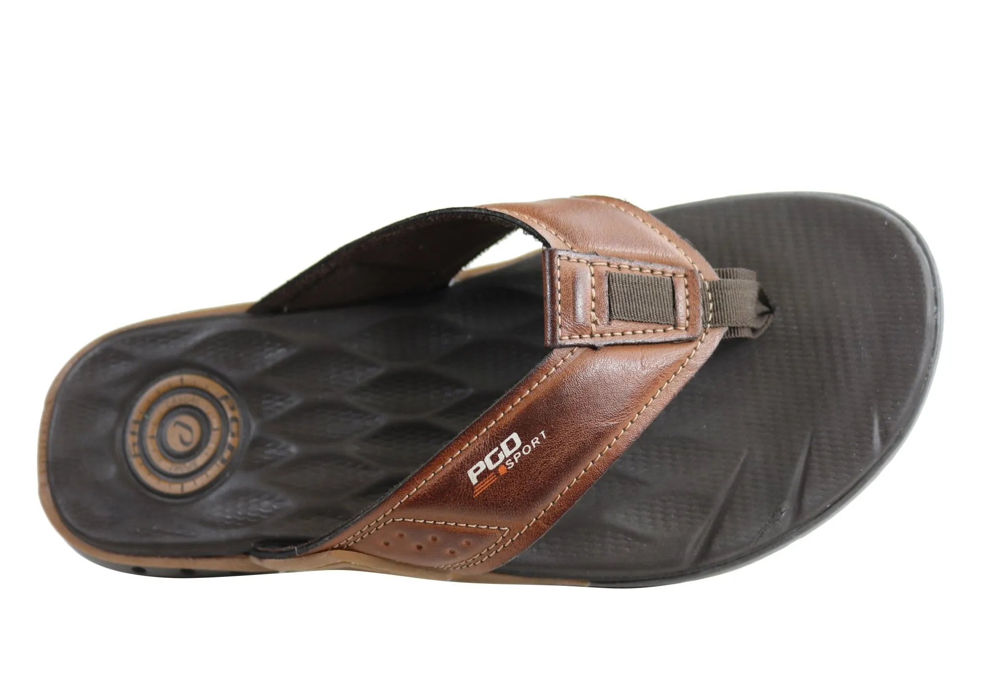 Pegada Gary Mens Cushioned Comfort Thongs Sandals Made In Brazil